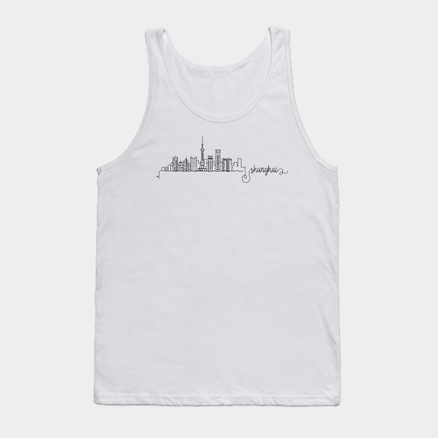 Shanghai City Signature Tank Top by kursatunsal